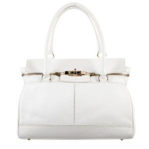 MAX MARA White Leather Shoulder Bag